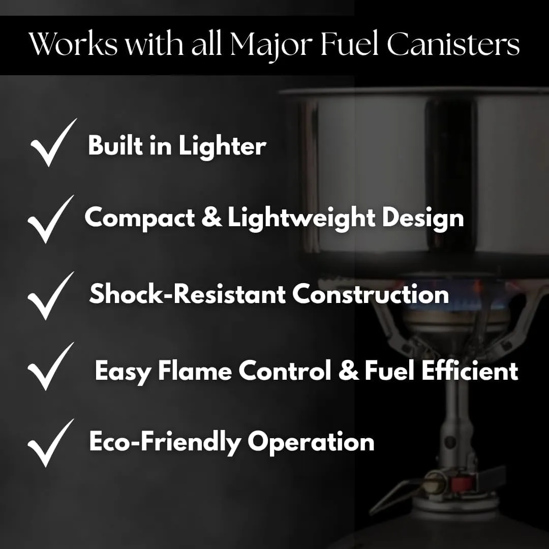 SOTO Amicus Stove with or without Igniter Camping Stove - Superior Under Windy Conditions, Shock Resistant, and Low-cost With High-end Performance Stove