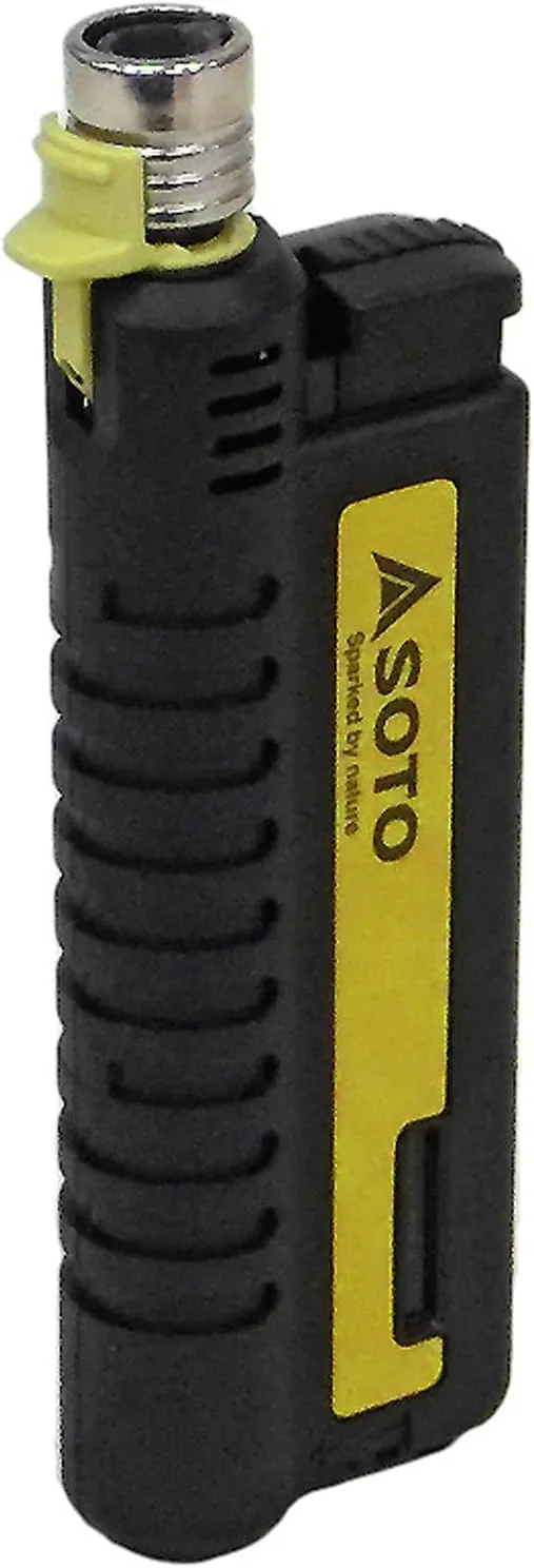 SOTO Pocket Torch - Refillable Extended Torch Lighter with Telescoping Burner Head, Electronic Ignition, Strong Wind-Resistant Butane Lighter for Candles, Grill, BBQ, Camping, Shipped Empty