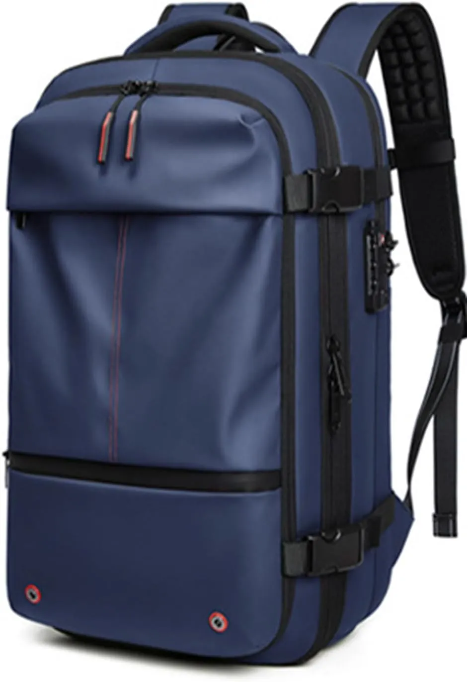 Spacevacpro Backpack, Spacevac Pro Backpack, Vacuum Seal Travel Backpack, 60L Expandable Waterproof Pack with Pump for Travel & Storage (Blue, With Pump)