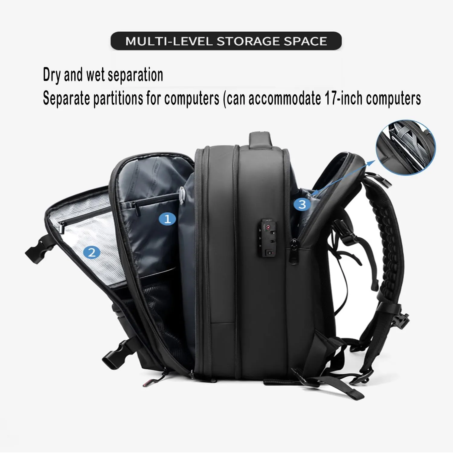 Spacevacpro Backpack, Spacevac Pro Backpack, Vacuum Seal Travel Backpack, 60L Expandable Waterproof Pack with Pump for Travel & Storage (Blue, With Pump)