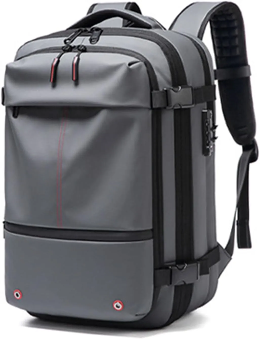 Spacevacpro Backpack, Spacevac Pro Backpack, Vacuum Seal Travel Backpack, 60L Expandable Waterproof Pack with Pump for Travel & Storage (Grey, With Pump)