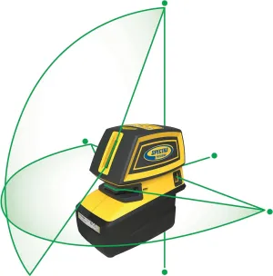Spectra Precision LT52G Multi-Purpose Laser Tool with Green Beam Cross Lines and 5 Alignment Points, Automatic Self-Leveling, Storage Case