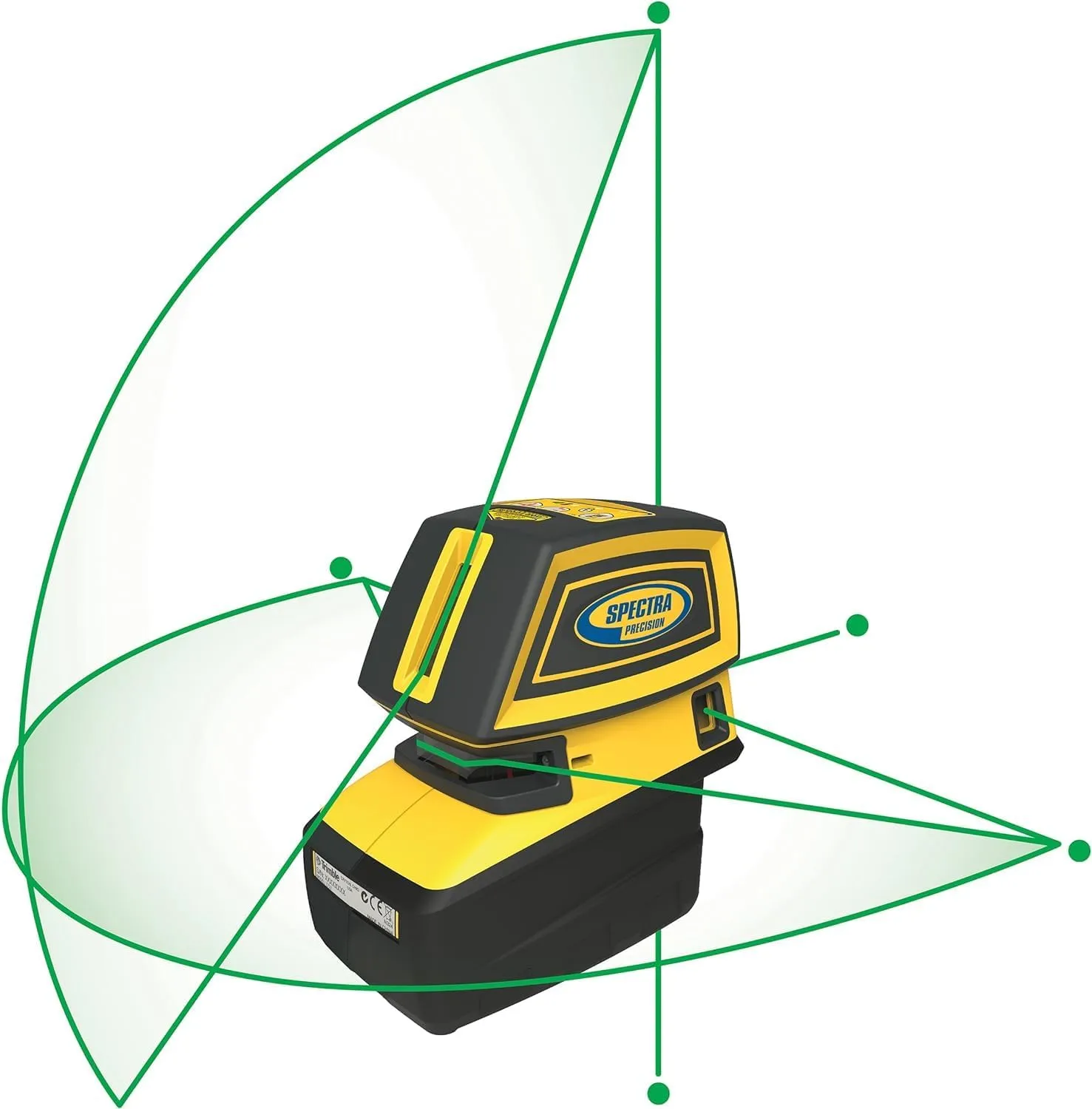 Spectra Precision LT52G Multi-Purpose Laser Tool with Green Beam Cross Lines and 5 Alignment Points, Automatic Self-Leveling, Storage Case