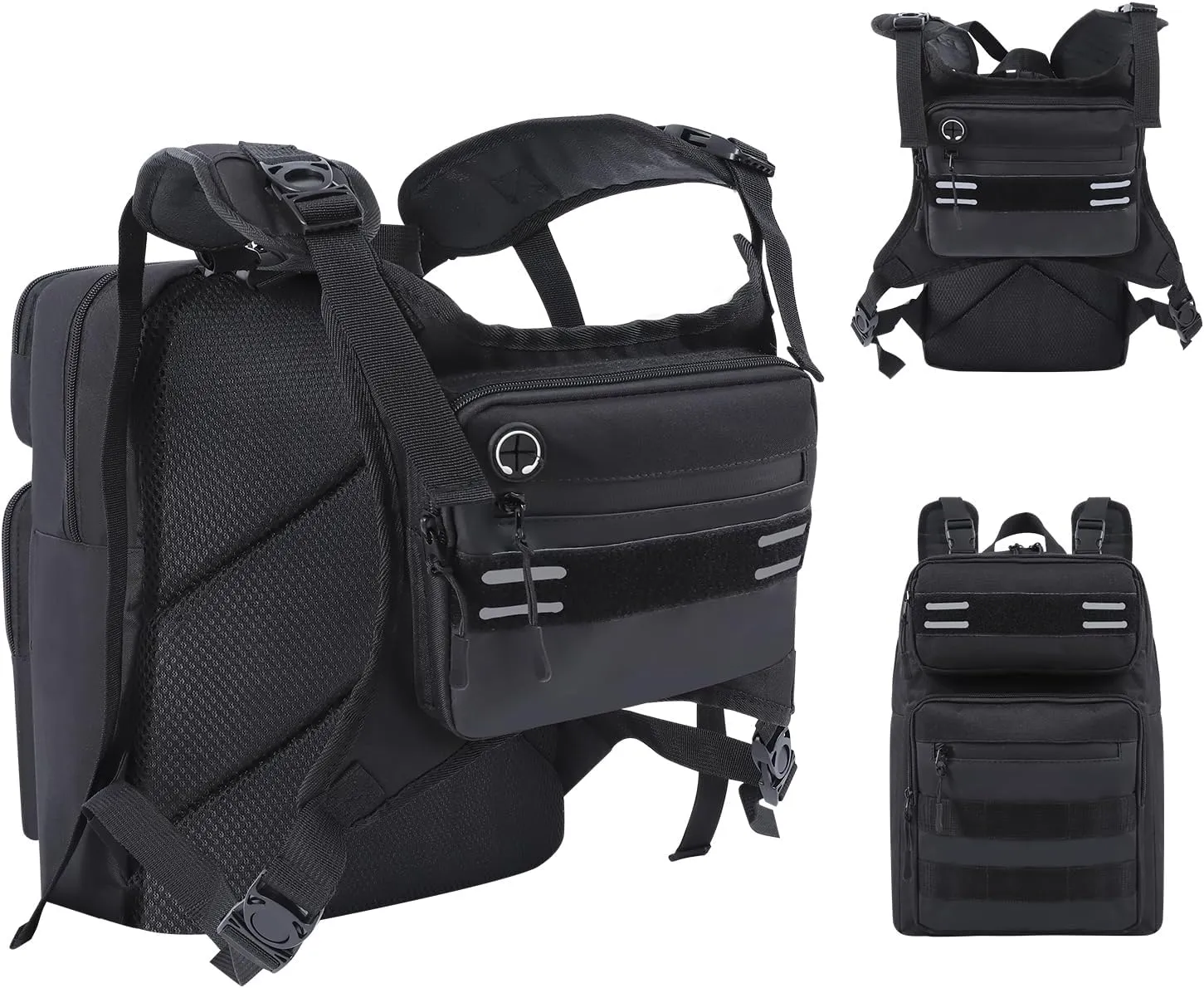 Sport Chest Bag Running Chest Pack Water Resistant Running Vest with Extra Storage Lightweight Running Phone Holder Backpack with Reflective for Workouts, Runners, Biking
