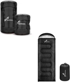 Sportneer Sleeping Bags for Adults Sleeping Bag Compression Sack Waterproof Lightweight Camping Sleeping Bag Stuff Sack for Backpacking Hiking Camping Travel