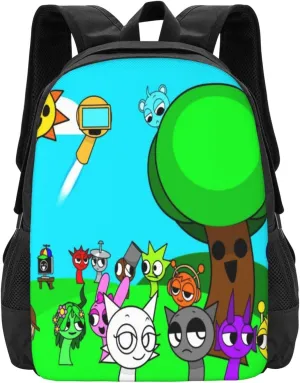 Sprunki Backpack Fashion Casual Travel Bag Classic Print Backpack