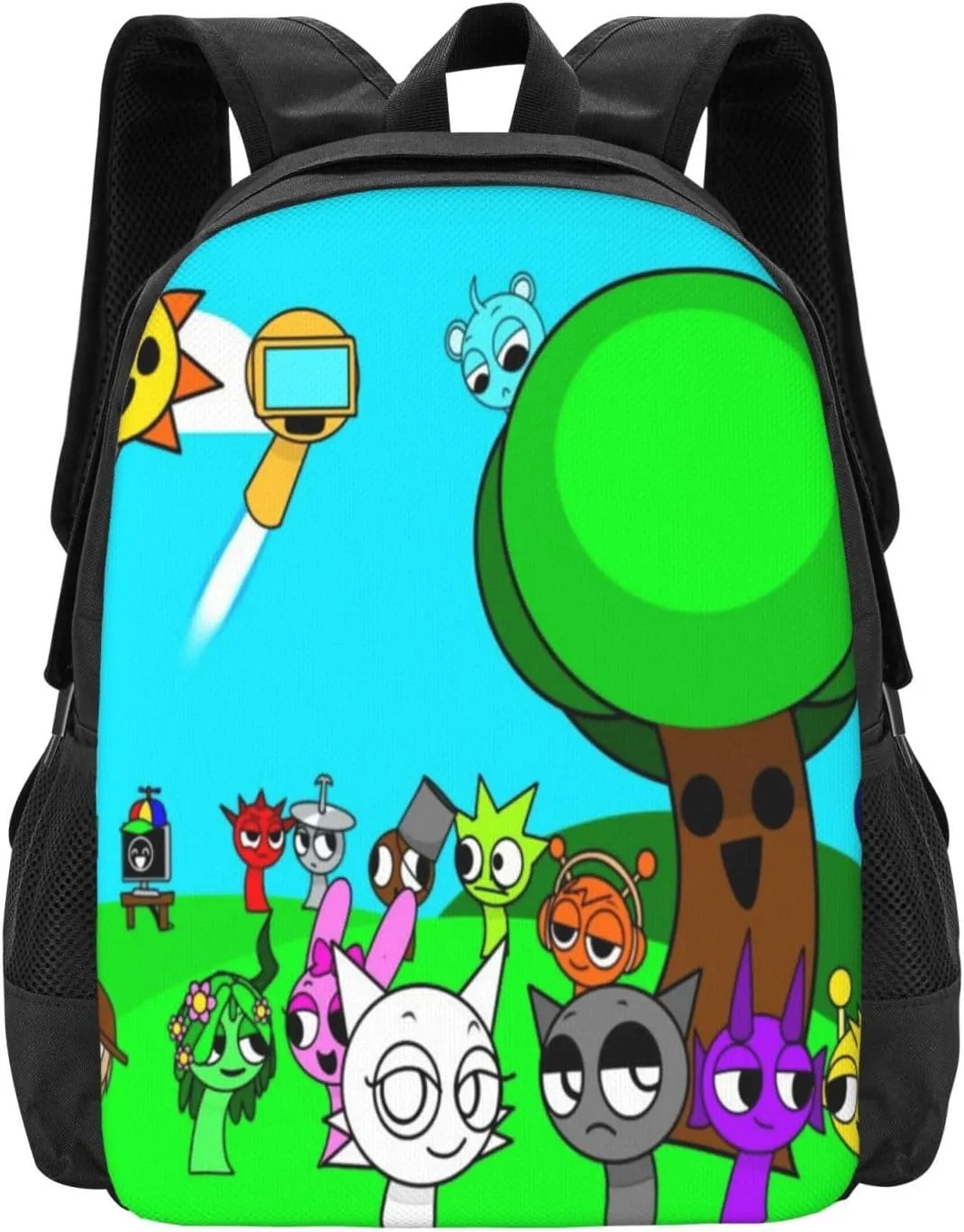 Sprunki Backpack Fashion Casual Travel Bag Classic Print Backpack