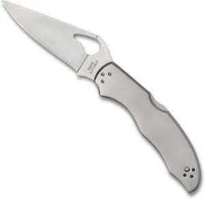 Spyderco Harrier 2 Knife with 3.39" 8Cr13MoV Steel Blade and Durable Stainless Steel Handle - PlainEdge - BY01P2