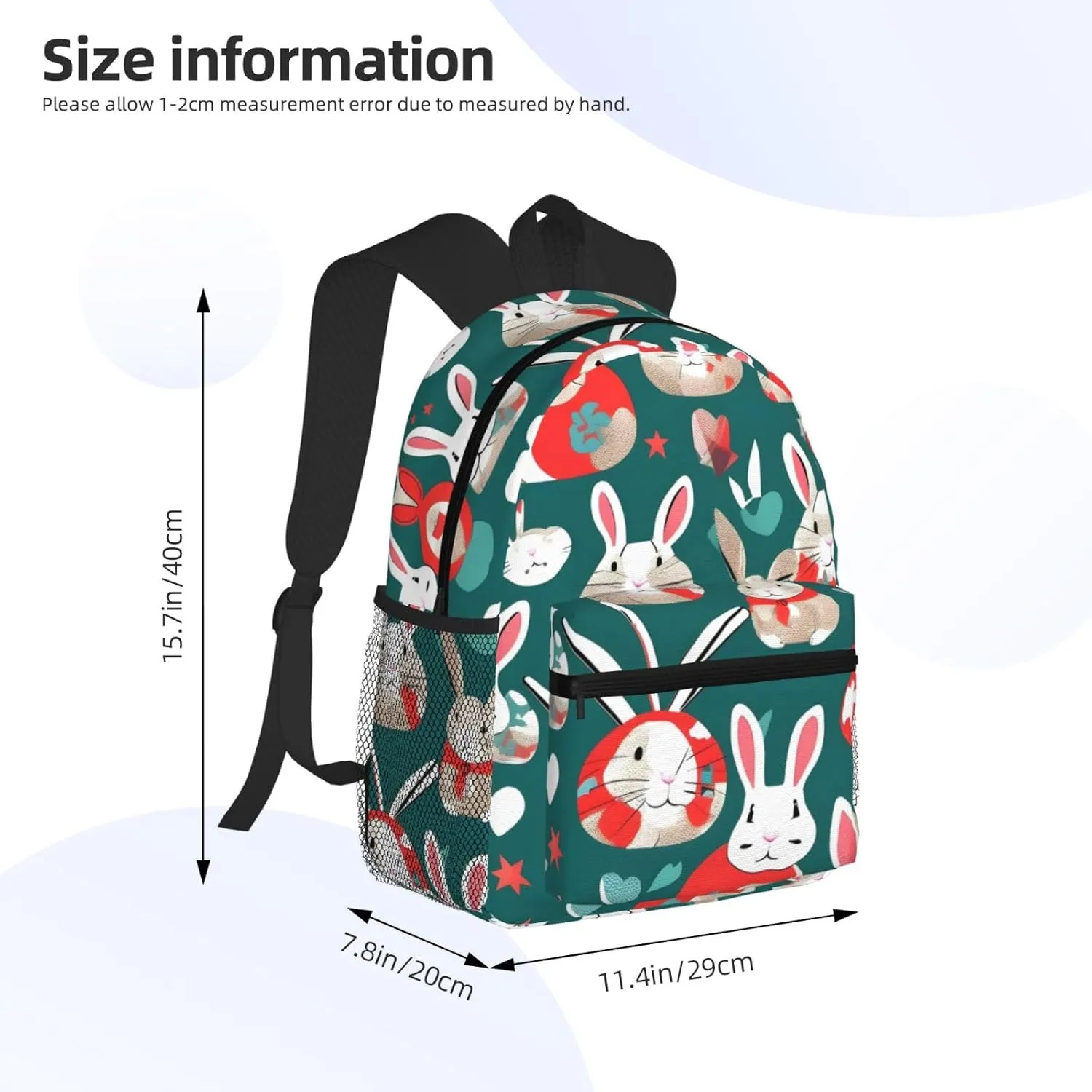 SSIMOO Bunny Rabbits Print Trendy Leisure Backpack Your Ideal Travel Companion,A Must-Have For Outdoor Travels