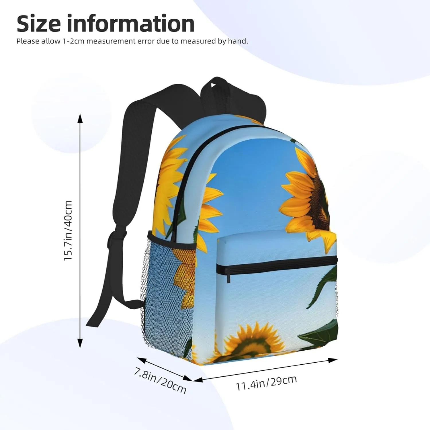 SSIMOO Sunflowers Sun Print Trendy Leisure Backpack Your Ideal Travel Companion,A Must-Have For Outdoor Travels, SB-122
