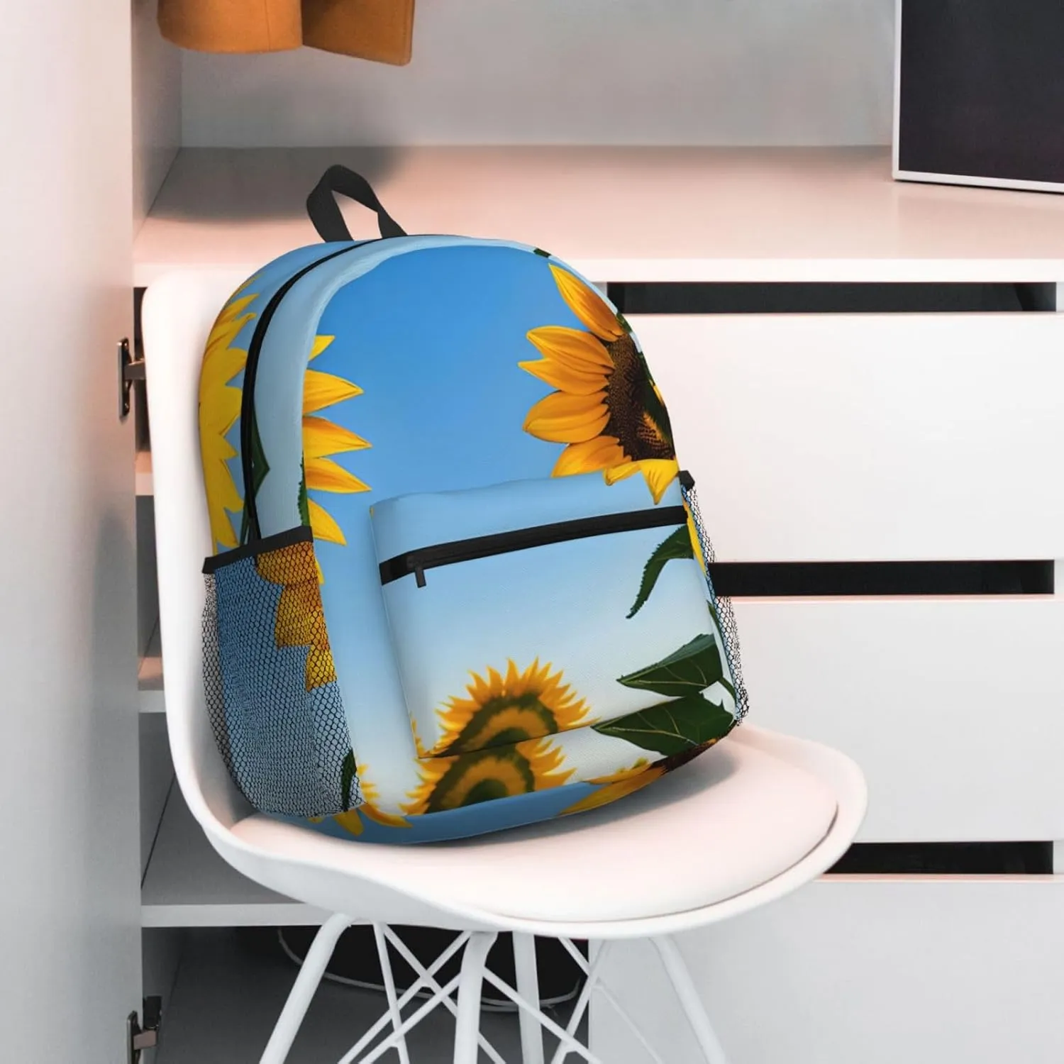 SSIMOO Sunflowers Sun Print Trendy Leisure Backpack Your Ideal Travel Companion,A Must-Have For Outdoor Travels, SB-122