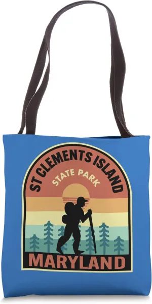 St Clements Island State Park Maryland Retro Hiking Tote Bag