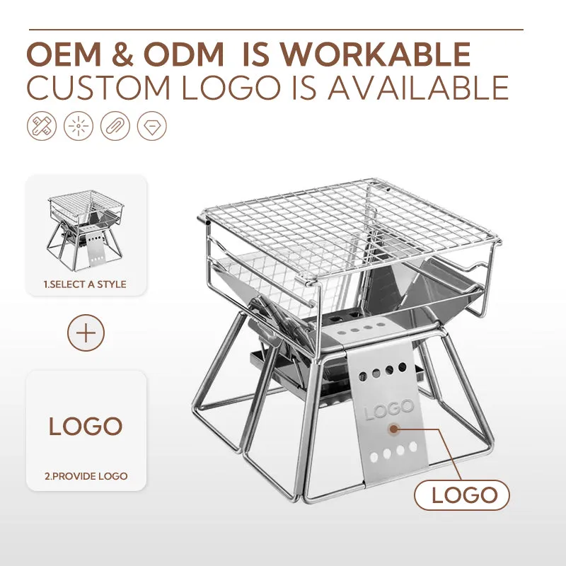 Stable Grill Mini Charcoal Campingmoon X-Mini Precision-engineered