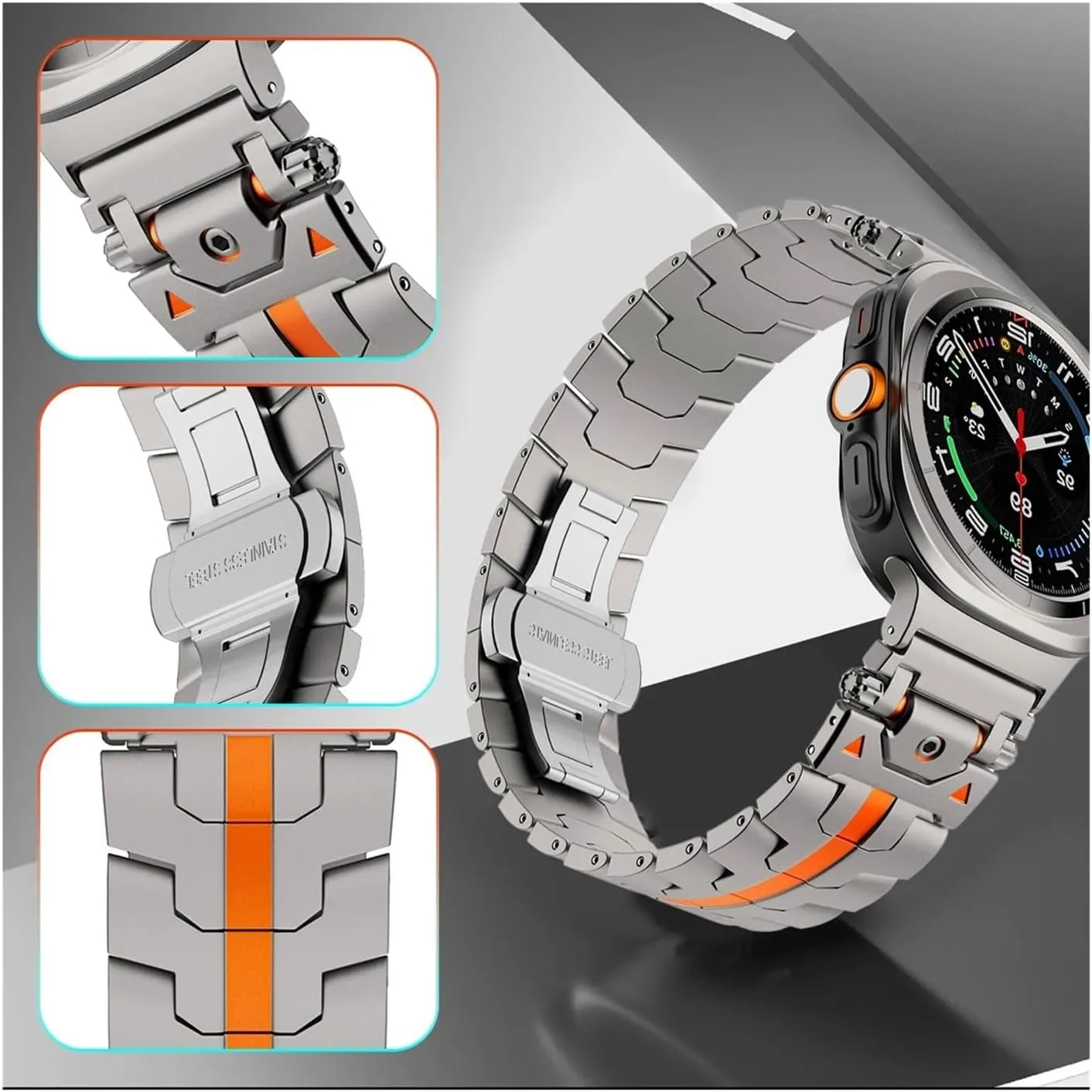 Stainless Steel Band For Samsung Galaxy Watch 7 Ultra 47mm Metal Bracelet for GALAXY ULTRA 47MM Replaceable Wristband