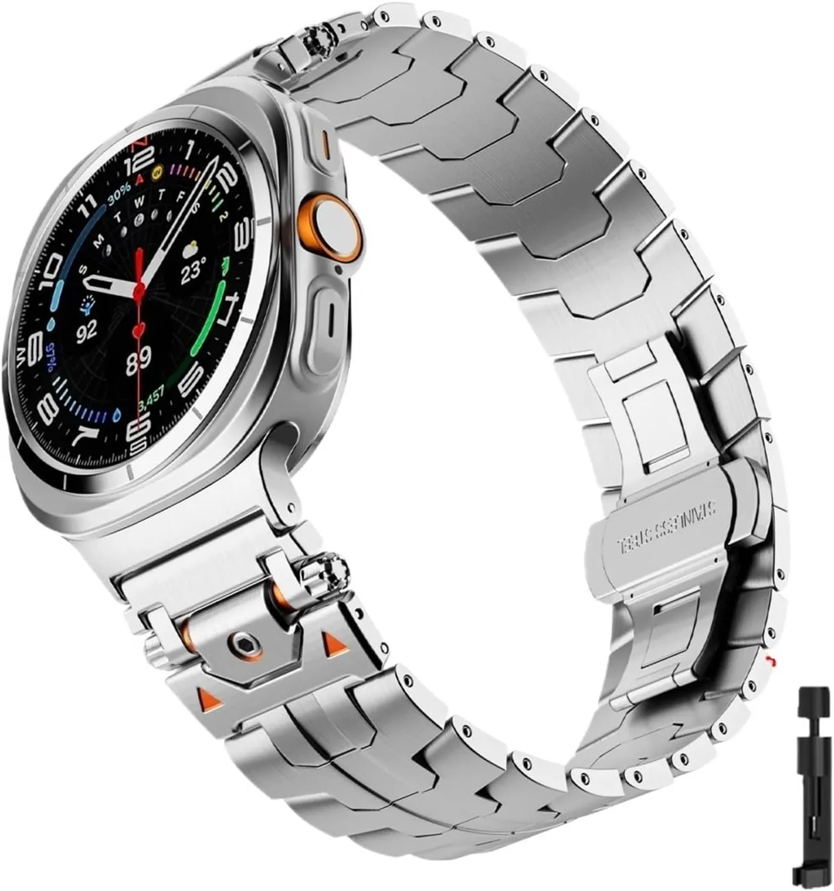 Stainless Steel Band For Samsung Galaxy Watch 7 Ultra 47mm Metal Bracelet for GALAXY ULTRA 47MM Replaceable Wristband