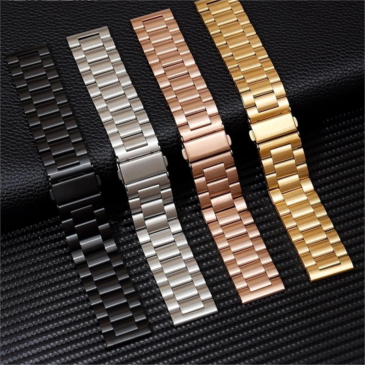 Stainless Steel Band Men's Business Wristwatch Strap 18mm 20mm 22mm Replacement Watch Band Watchband Accessories