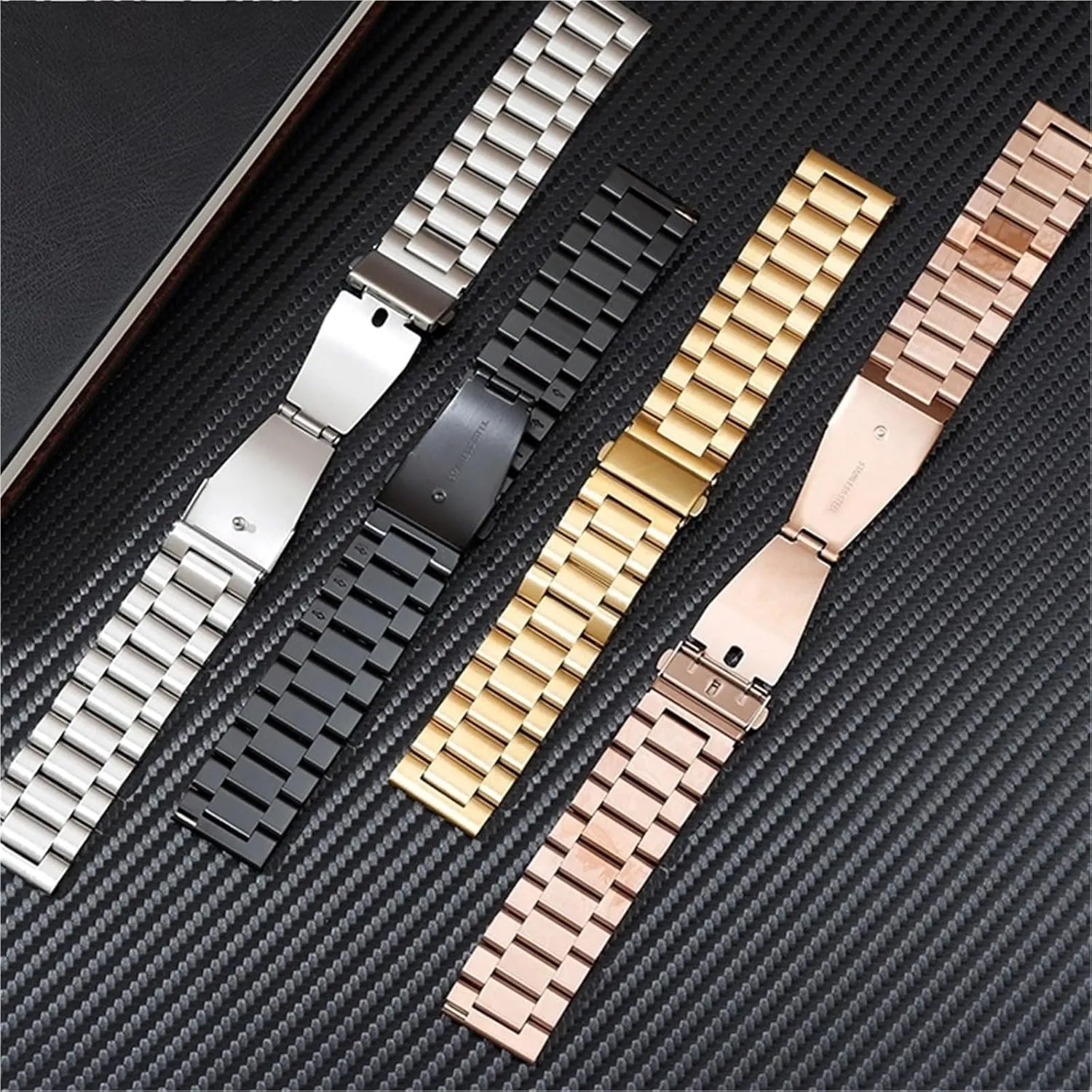 Stainless Steel Band Men's Business Wristwatch Strap 18mm 20mm 22mm Replacement Watch Band Watchband Accessories
