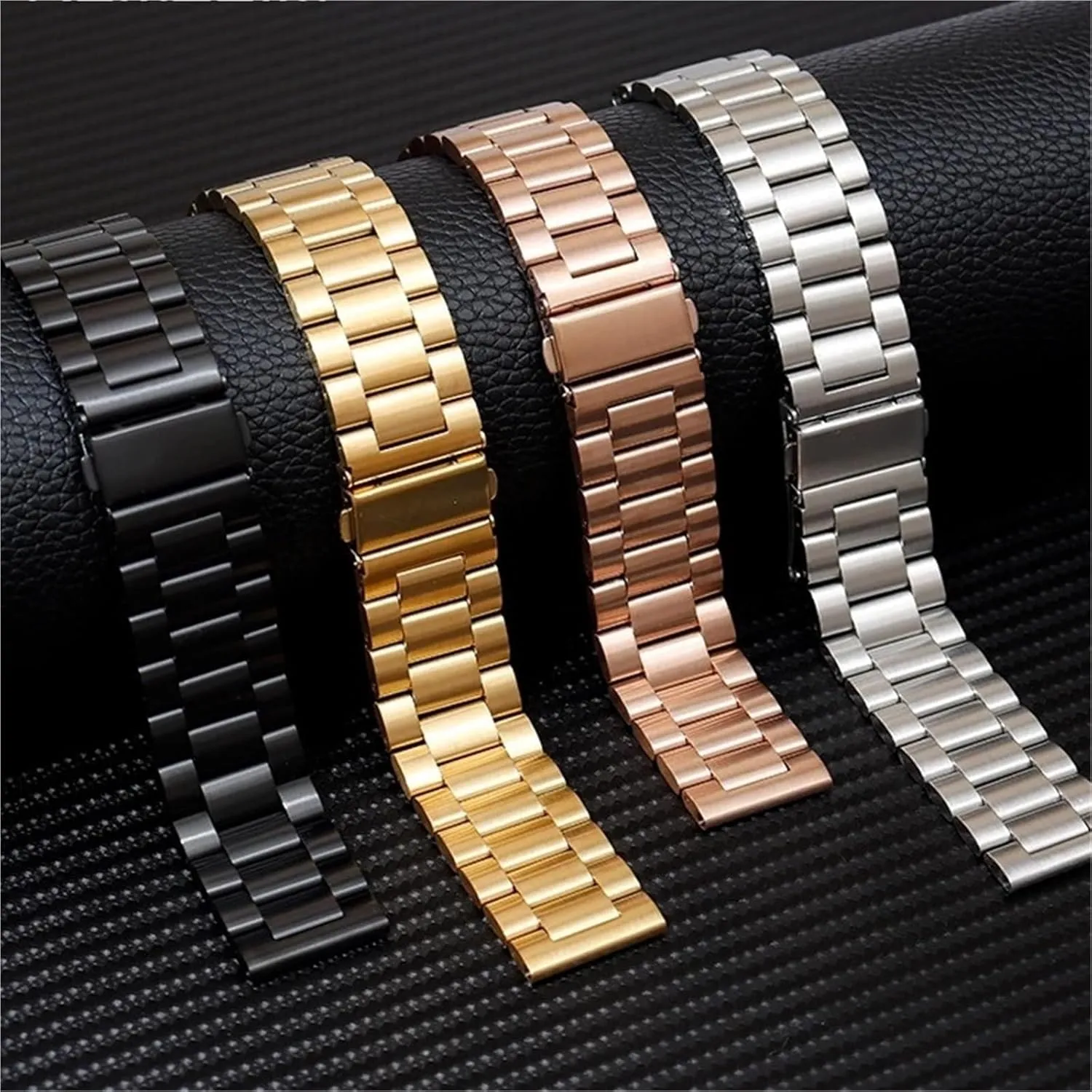 Stainless Steel Band Men's Business Wristwatch Strap 18mm 20mm 22mm Replacement Watch Band Watchband Accessories