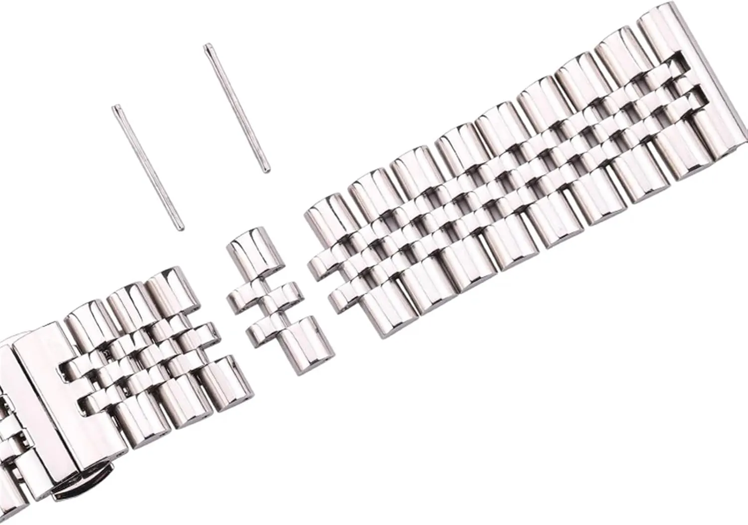 Stainless Steel Bracelet Watch Band Women Men Silver Polished Strap 16mm 18mm 19mm 20mm 21mm 22 mm Metal Watcband Accessories