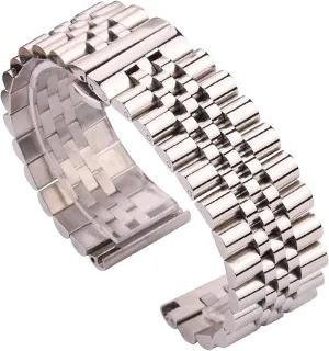 Stainless Steel Bracelet Watch Band Women Men Silver Polished Strap 16mm 18mm 19mm 20mm 21mm 22 mm Metal Watcband Accessories