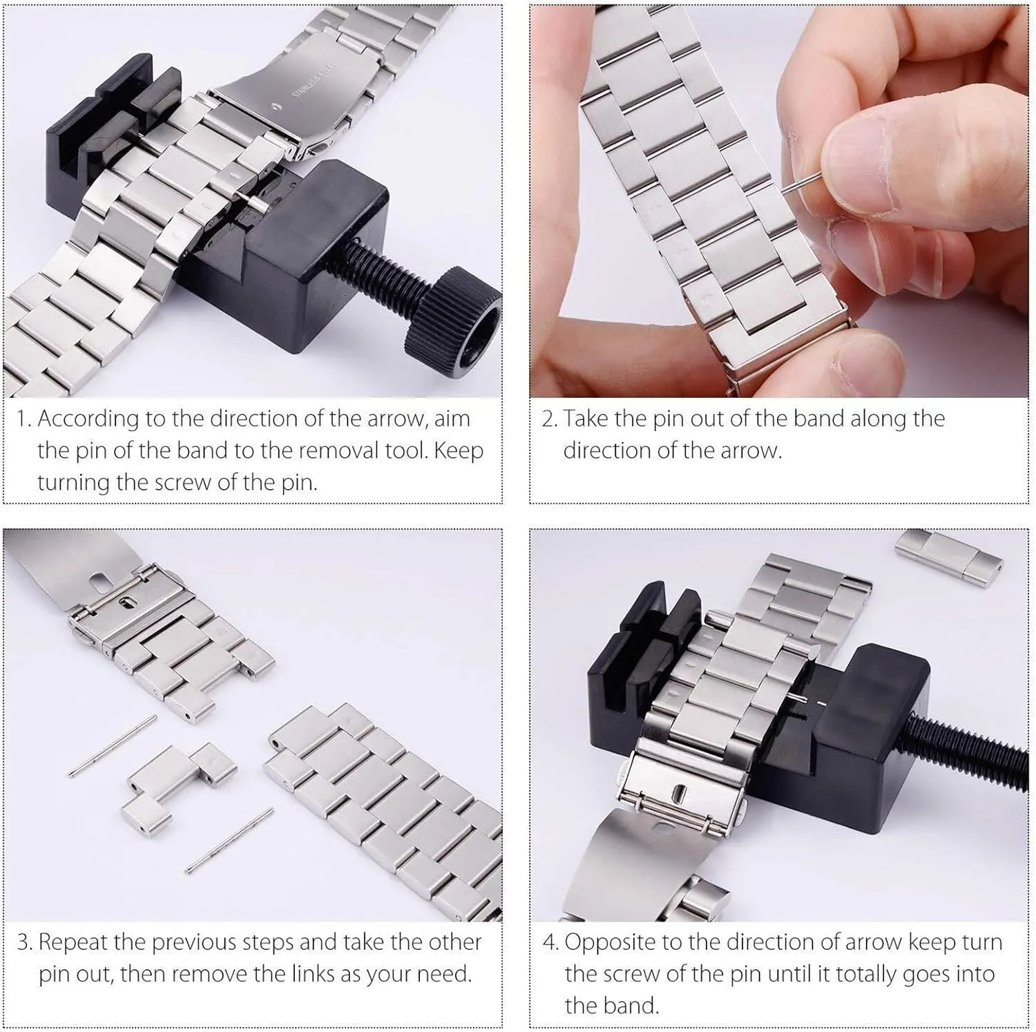 Stainless Steel Bracelet Watch Band Women Men Silver Polished Strap 16mm 18mm 19mm 20mm 21mm 22 mm Metal Watcband Accessories