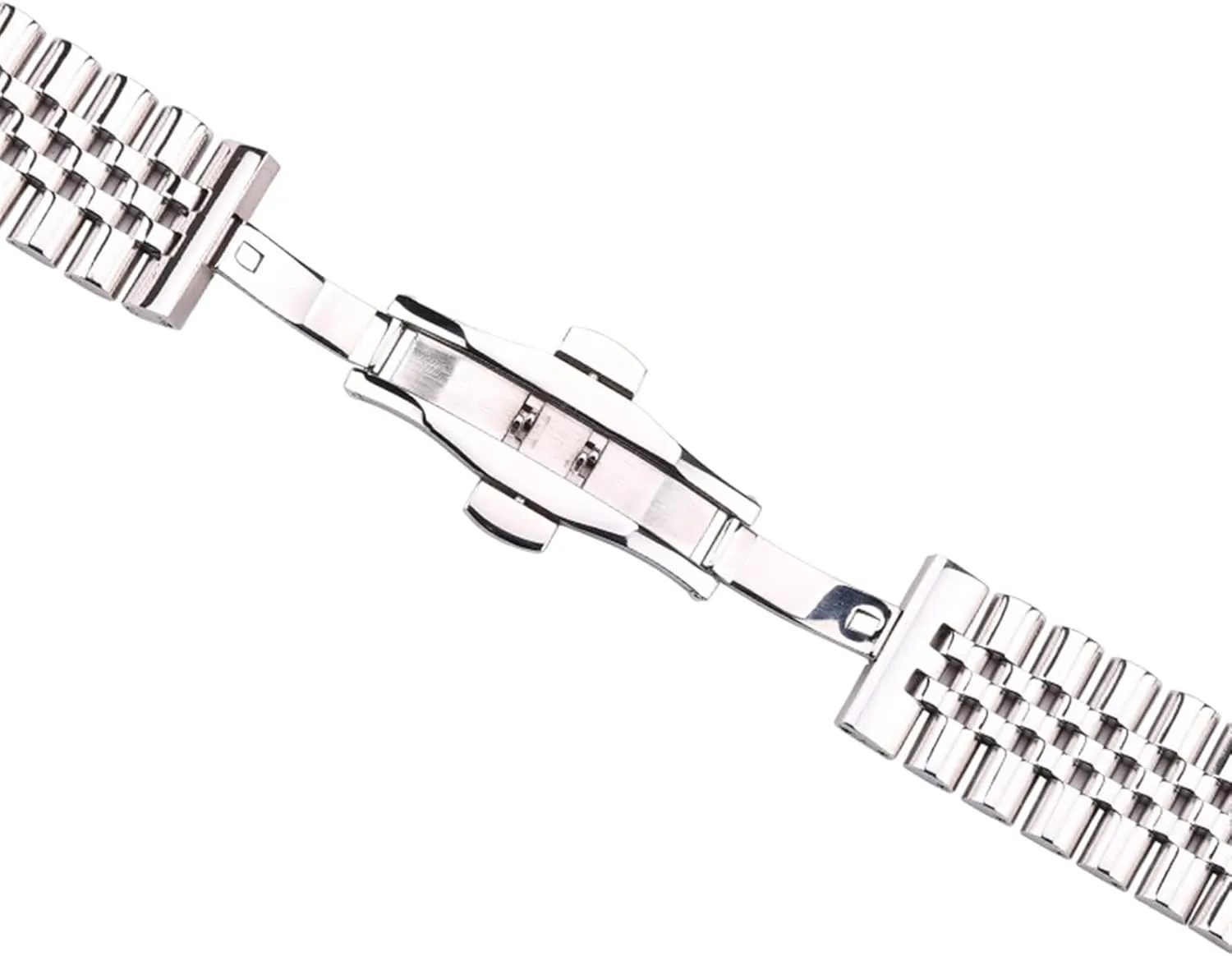 Stainless Steel Bracelet Watch Band Women Men Silver Polished Strap 16mm 18mm 19mm 20mm 21mm 22 mm Metal Watcband Accessories