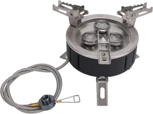 Stainless Steel Camping Gas Stove, 7800W Blue Flame Windproof Foldable with Piezo Ignition for Butane Gas Stove Outdoor Cooking Hiking and Picnic