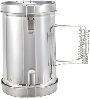 Stainless Steel Charcoal Chimney Starter | BBQ Chimney Starter for Charcoal Grill and Barbecues, Compact Outdoor Cooking BBQ Tools Accessories