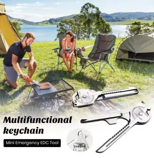 Stainless Steel Courier Unpacking Knife Keychain Bottle Opener Multifunction Tool Compact Multifunction Keychain Daily Emergency Gadgets