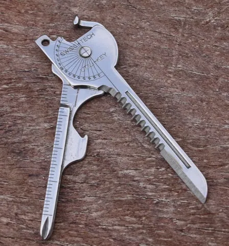 Stainless Steel Courier Unpacking Knife Keychain Bottle Opener Multifunction Tool Compact Multifunction Keychain Daily Emergency Gadgets