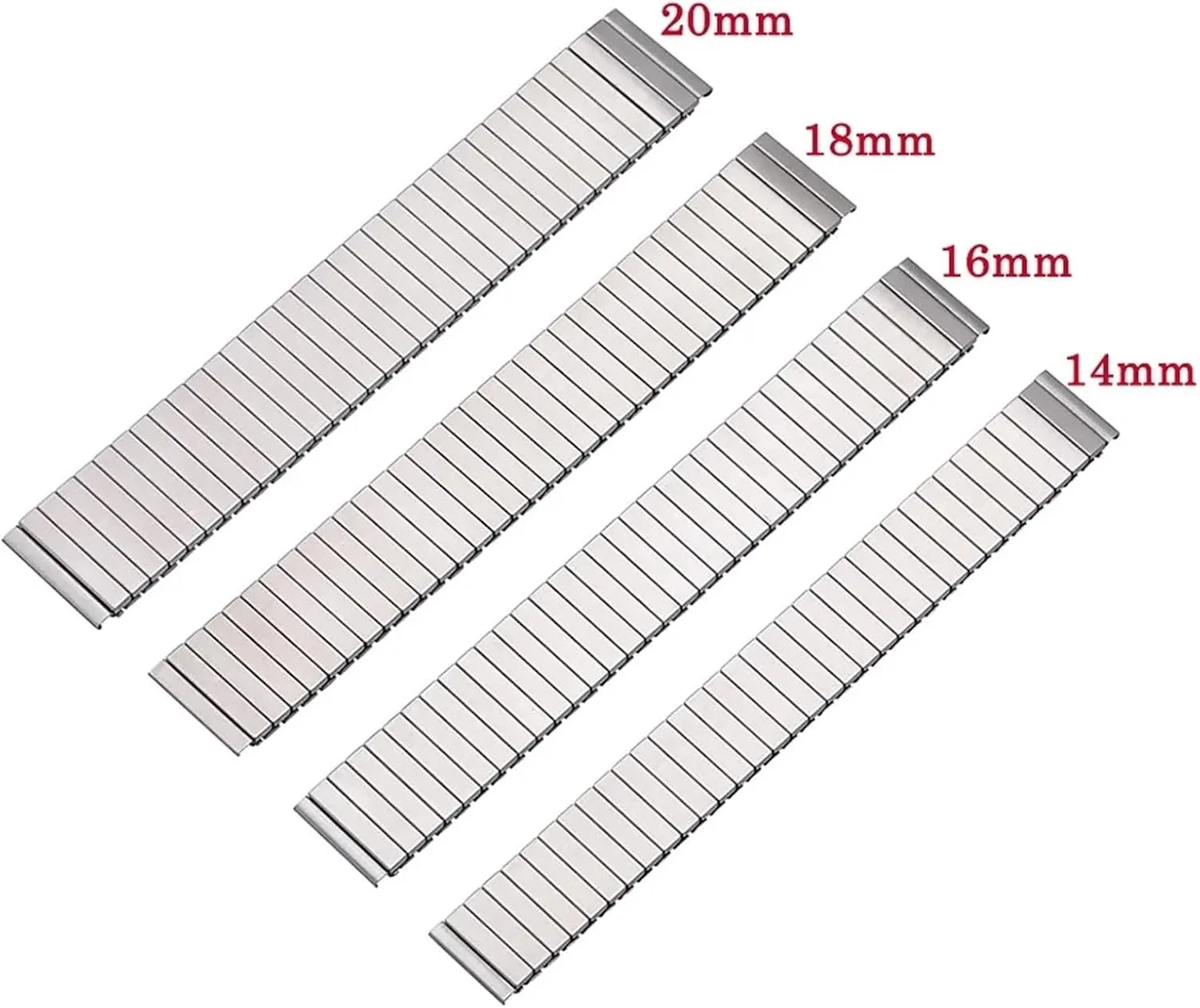 Stainless Steel Elastic Retractable Band 16mm 18mm 20mm 22mm Unisex Elastic Stretch Band Wristband Fits Smart Watch Traditional Watch