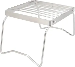 STAINLESS STEEL FOLDING CAMPFIRE GRILL GRID FOR CAMPING AND PICNICS