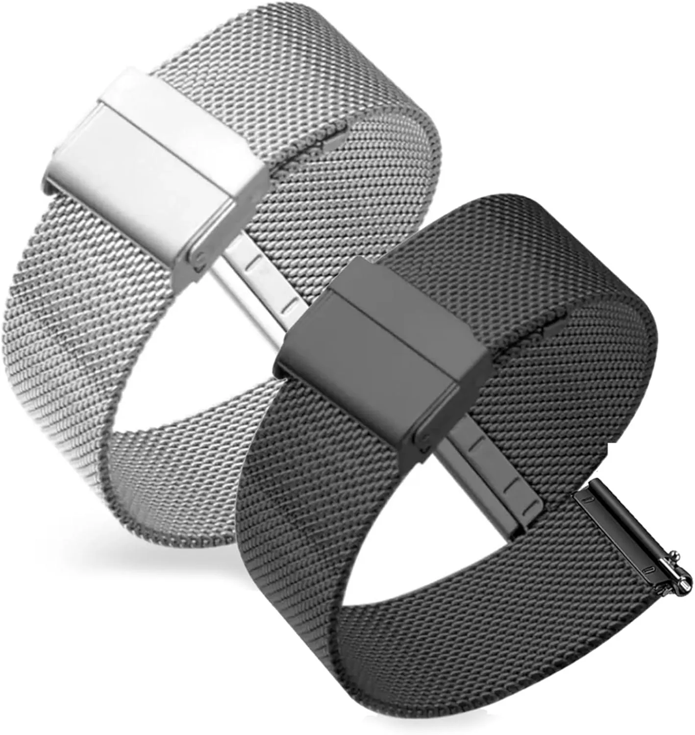 Stainless Steel Metal Woven Watch Bands 14 16 18 20 22 24mm Universal Mesh Strap Quick Change Strap
