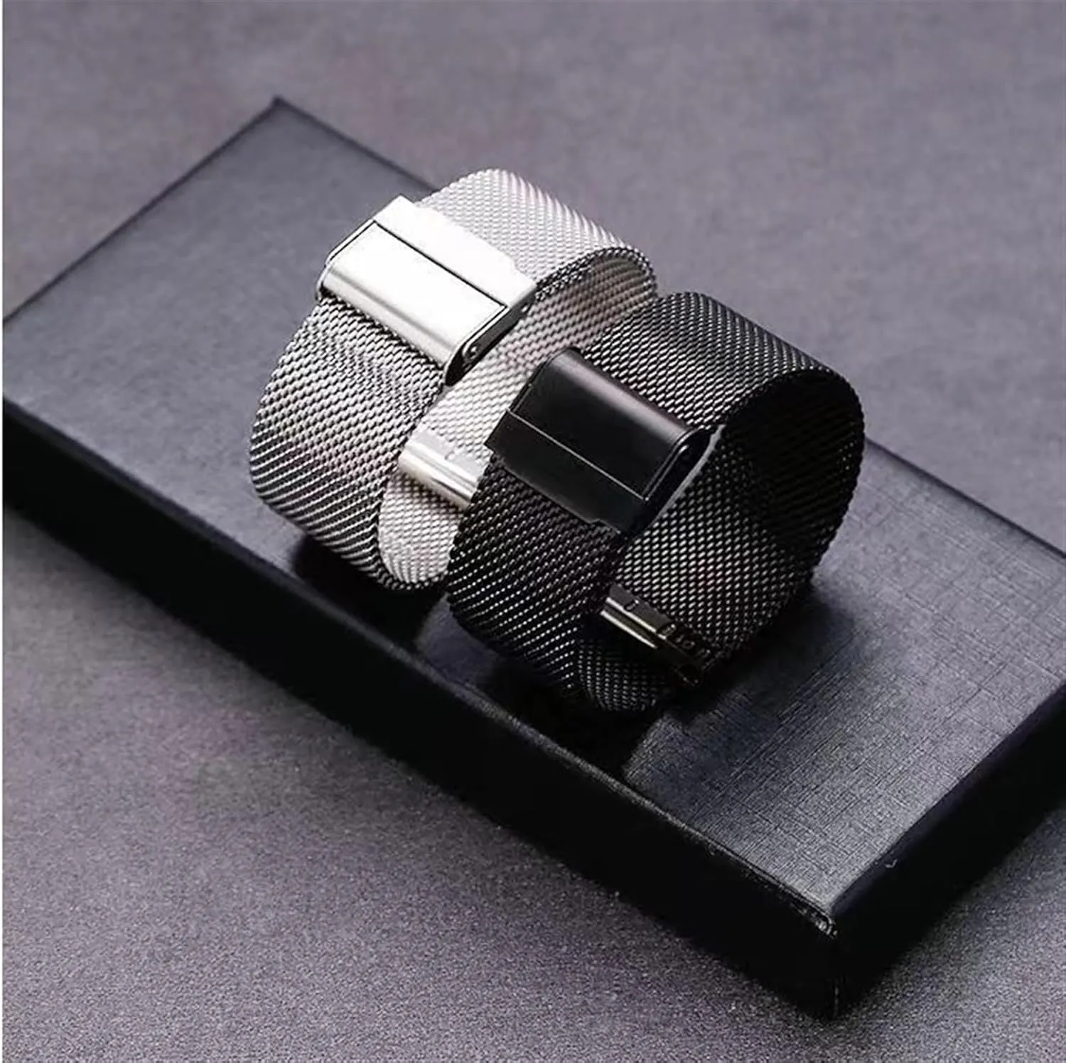 Stainless Steel Metal Woven Watch Bands 14 16 18 20 22 24mm Universal Mesh Strap Quick Change Strap