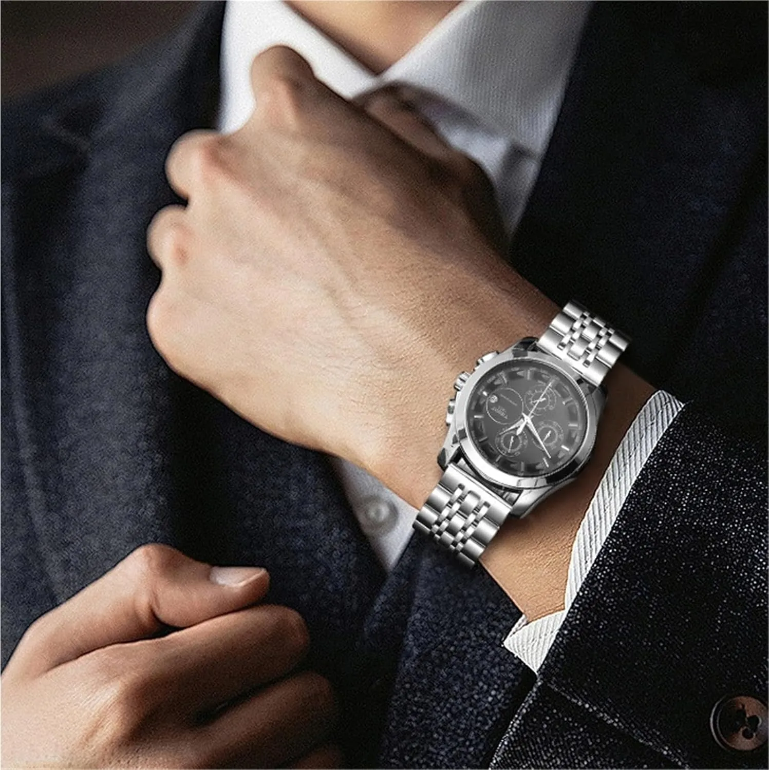 Stainless Steel Solid Steel Band Suitable for Smart Watch Quartz Watch Men's Women's 20mm 22mm Universal Watch Band Watch Replacement Accessories