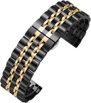 Stainless Steel Solid Steel Band Suitable for Smart Watch Quartz Watch Men's Women's 20mm 22mm Universal Watch Band Watch Replacement Accessories