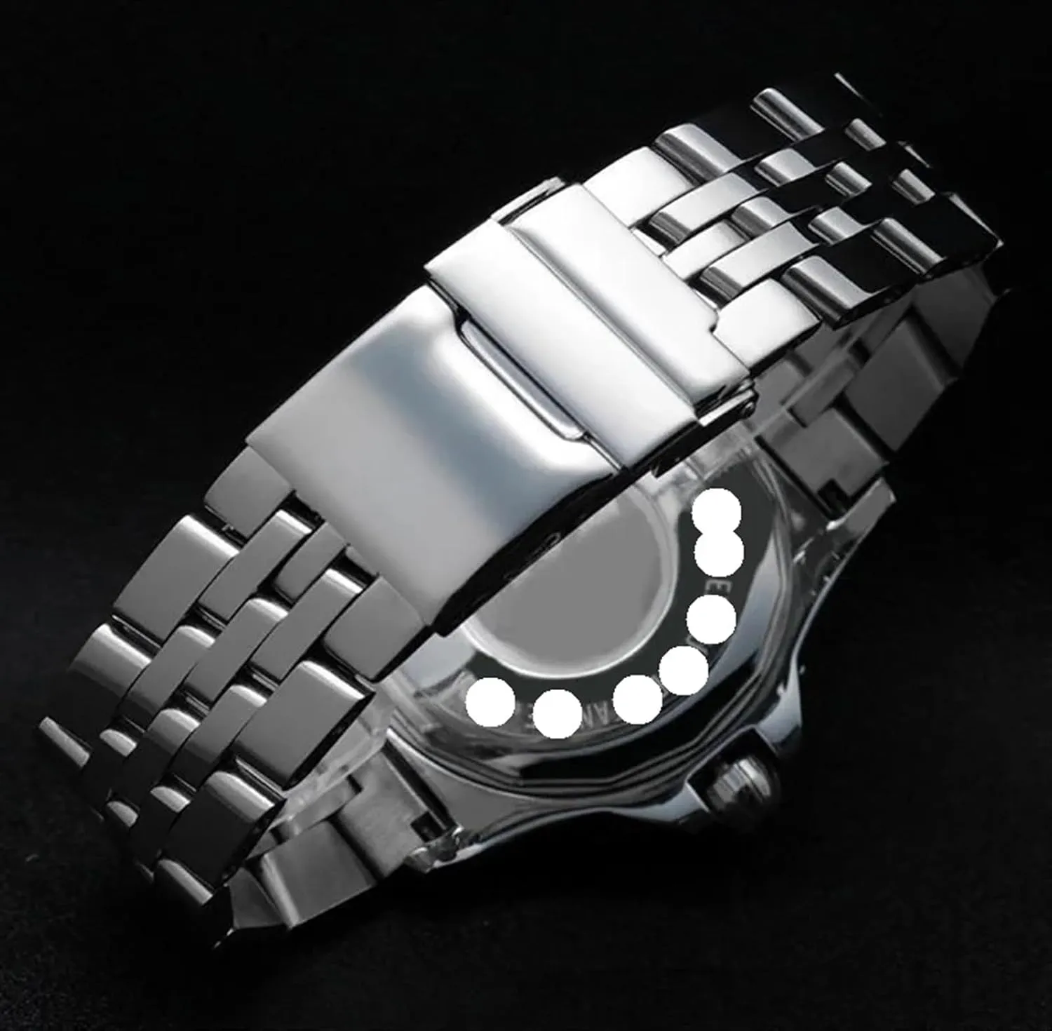 Stainless Steel Strap 20mm 22mm 24mm Universal Wristband Silver Gold Solid Metal Strap Mens Womens Bracelet