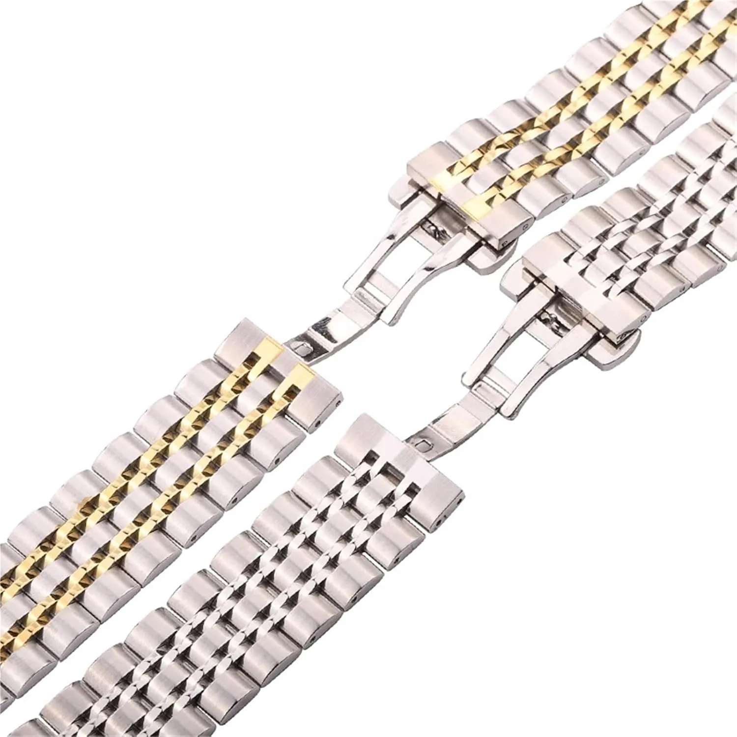 Stainless Steel Strap Metal Replacement Watchbands 20mm 22mm Women Men Universal Quick Release Band
