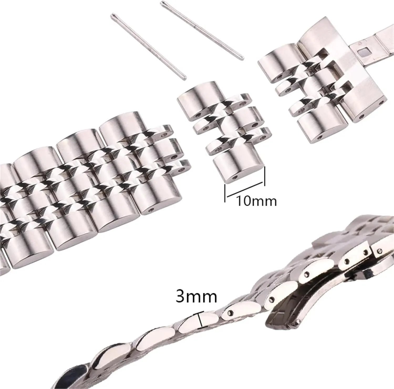Stainless Steel Strap Metal Replacement Watchbands 20mm 22mm Women Men Universal Quick Release Band