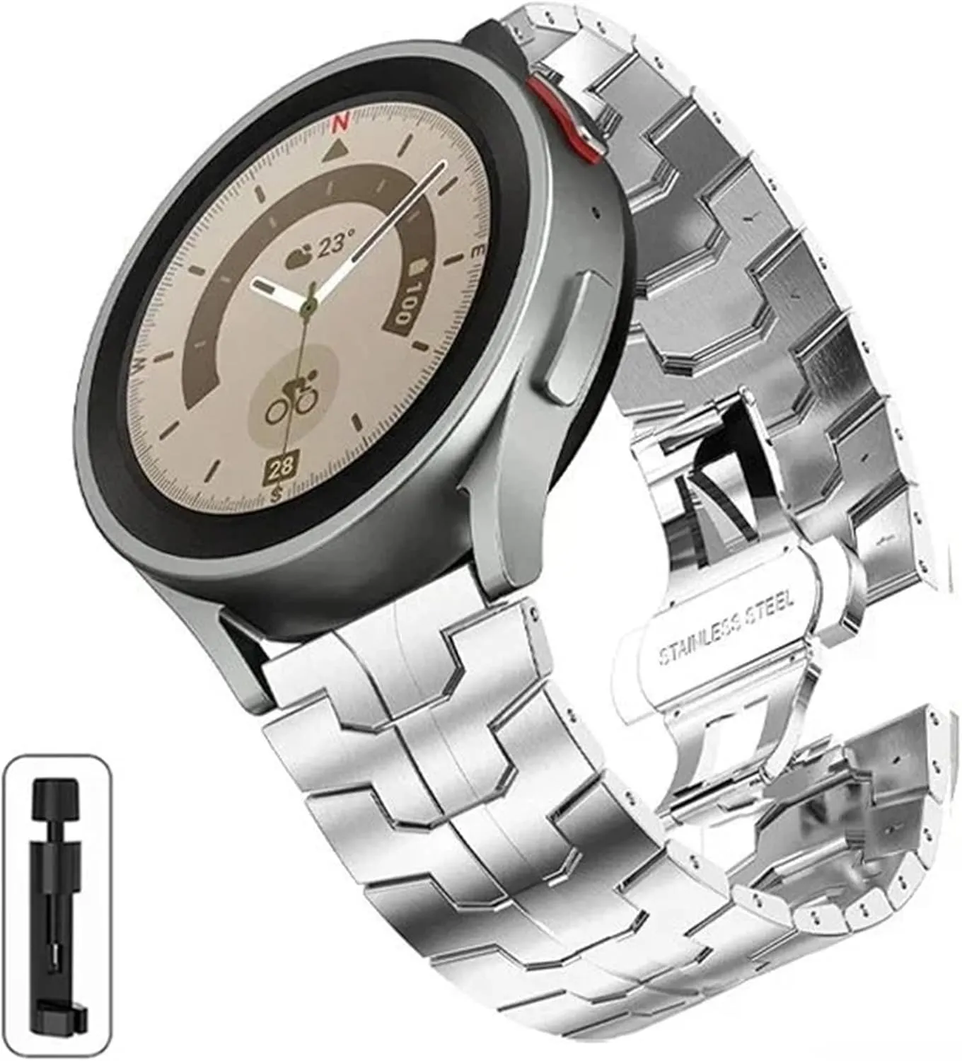 Stainless Steel Watch Band 20mm 22mm Universal Metal Wristband Suitable for Smart Watch Quartz Watch Watch Accessories
