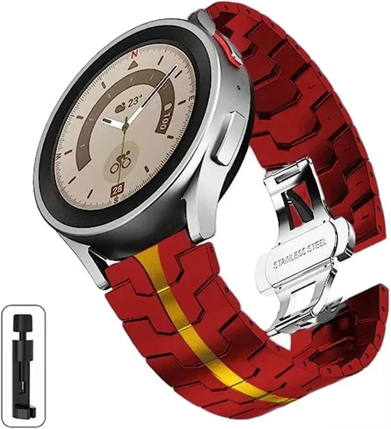 Stainless Steel Watch Band 20mm 22mm Universal Metal Wristband Suitable for Smart Watch Quartz Watch Watch Accessories