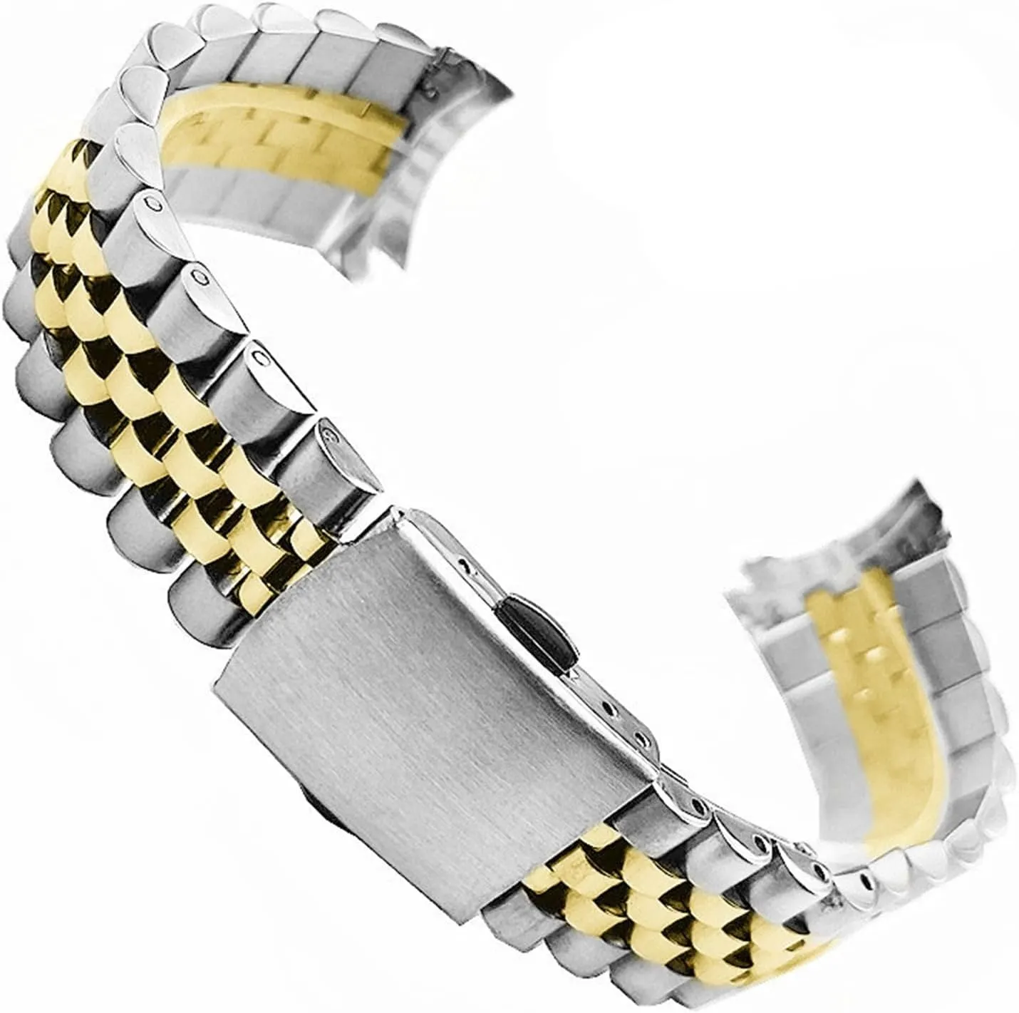 Stainless Steel Watch Band Folding Buckle Universal Replacement Wristband