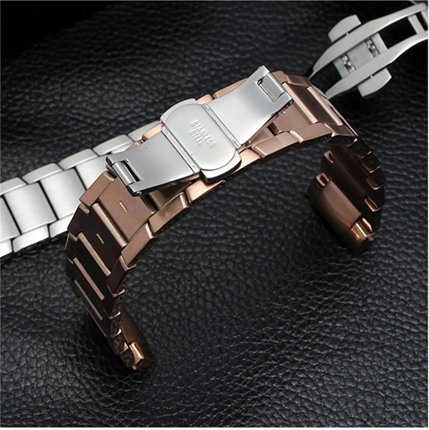 Stainless Steel Watch Band Metal Replacement Bracelet 22mm Unisex Suitable for Smart Watch Quartz Watch