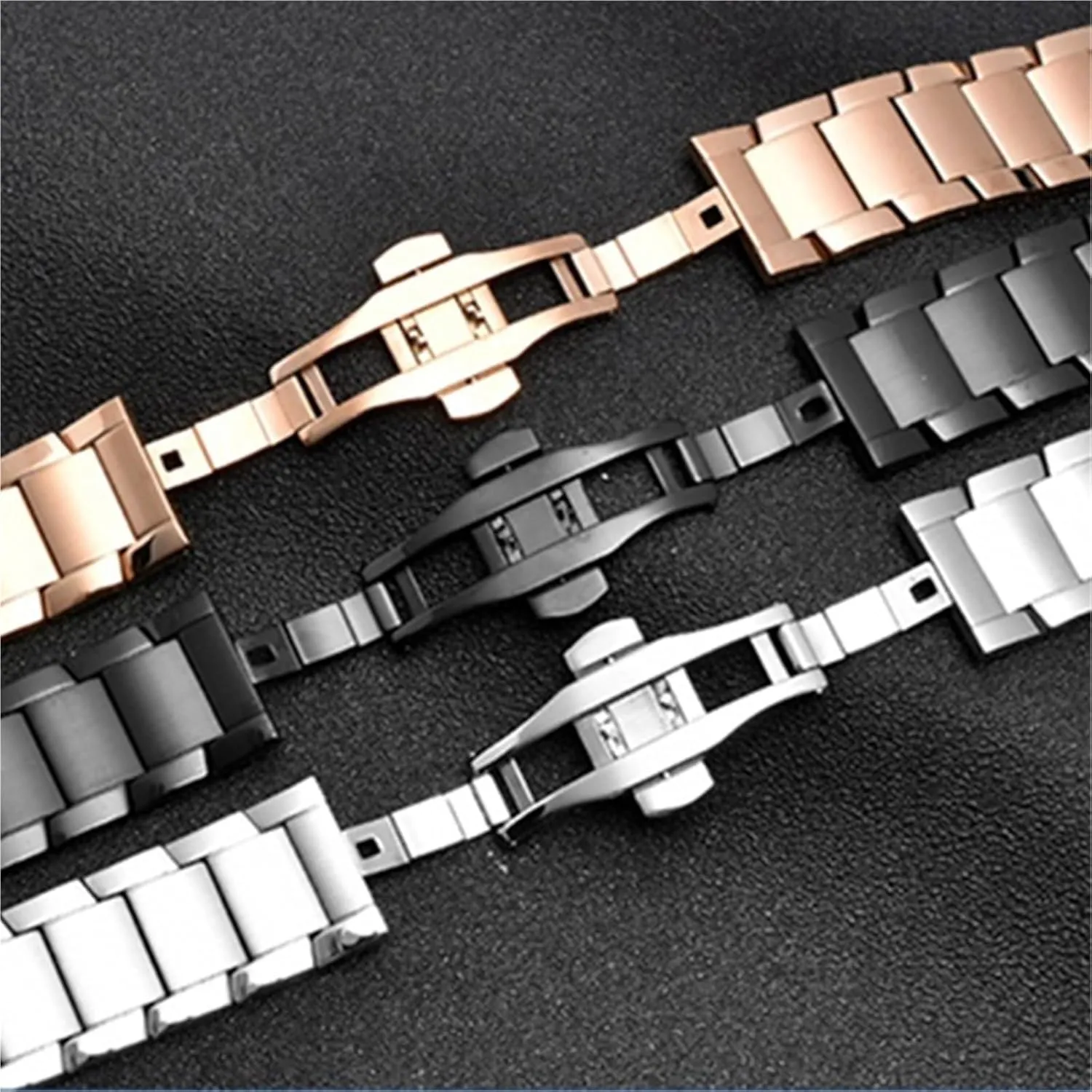 Stainless Steel Watch Band Metal Replacement Bracelet 22mm Unisex Suitable for Smart Watch Quartz Watch