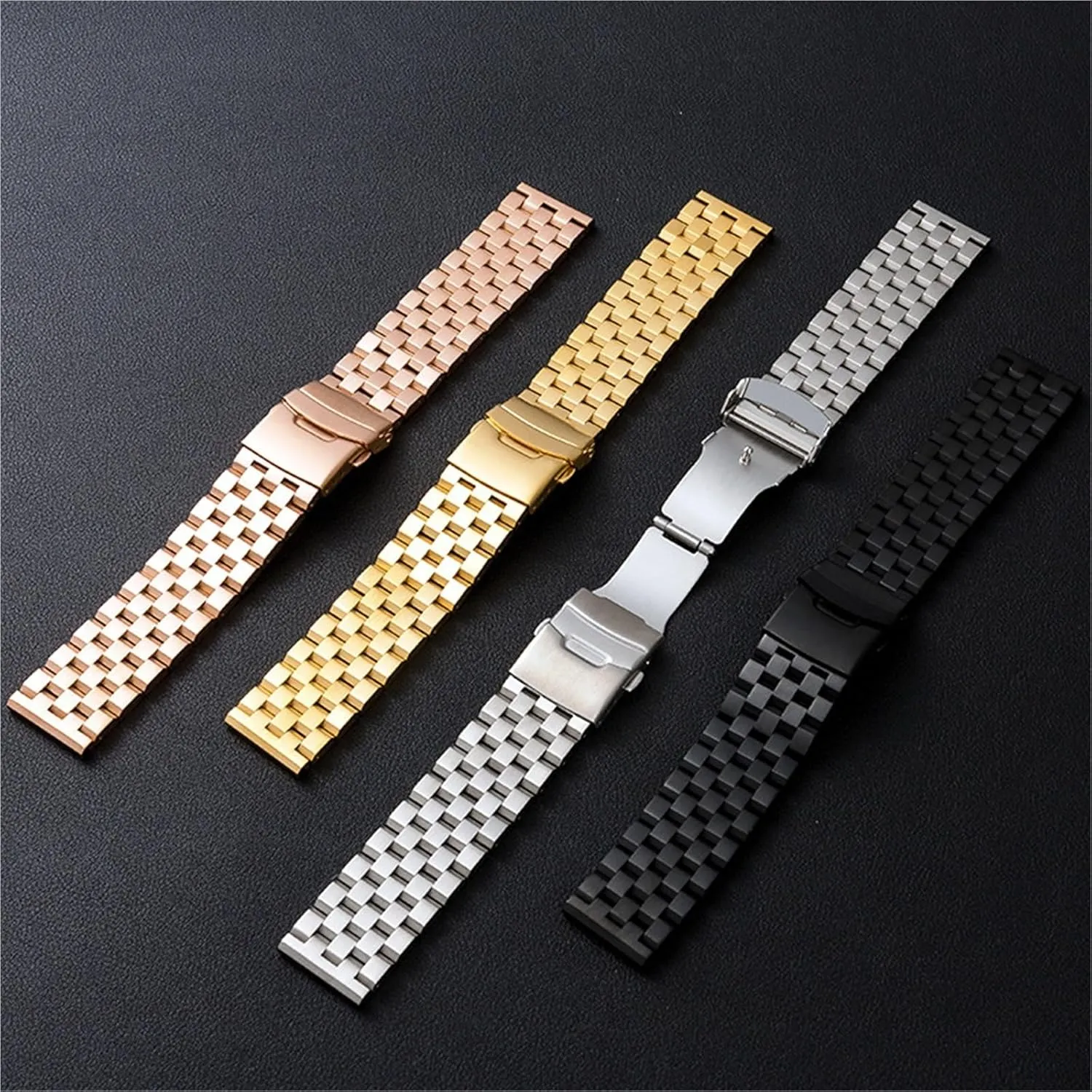 Stainless Steel Watch Band Quick Release Universal Replacement Wristband Mens Womens Bracelet Fits Traditional Watches