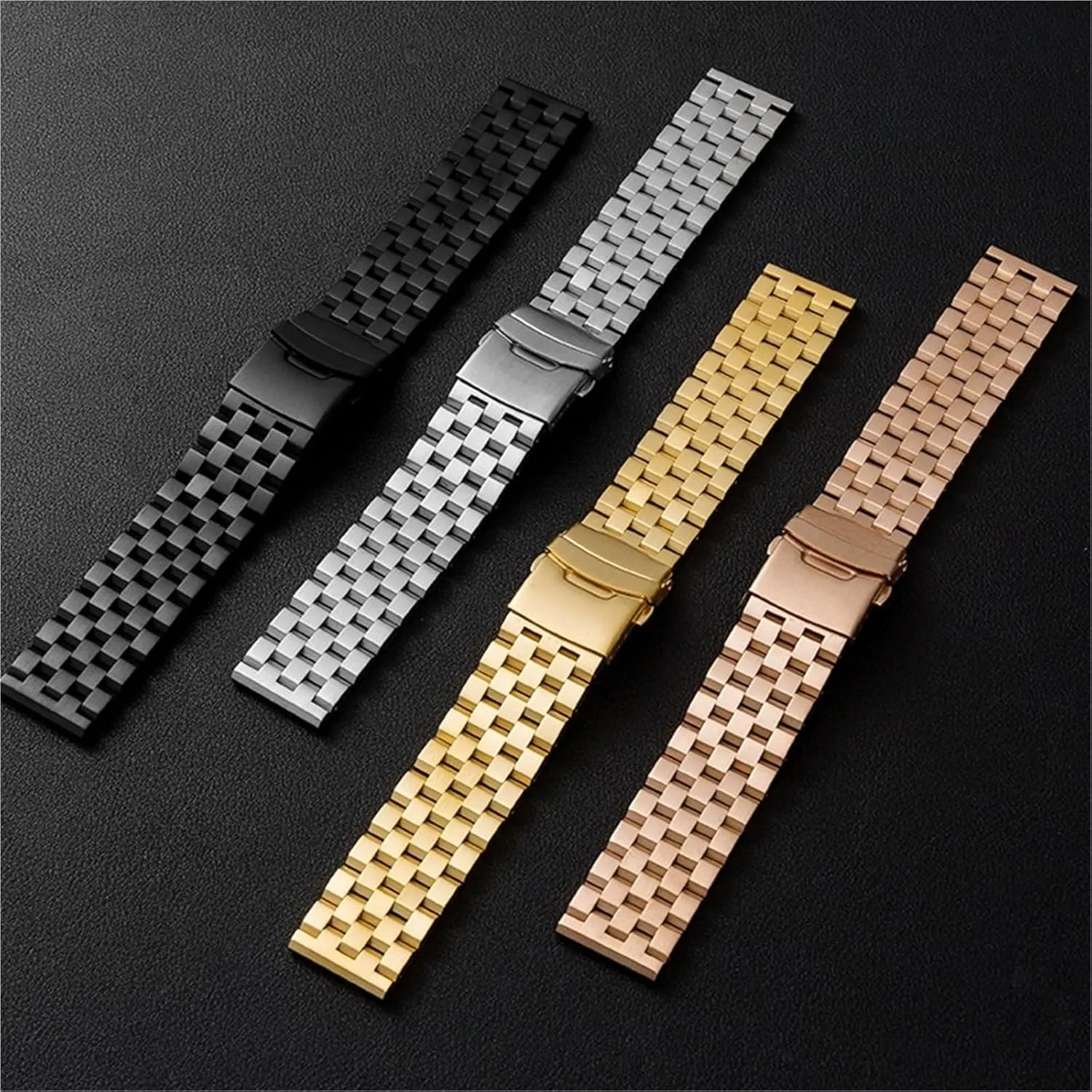 Stainless Steel Watch Band Quick Release Universal Replacement Wristband Mens Womens Bracelet Fits Traditional Watches