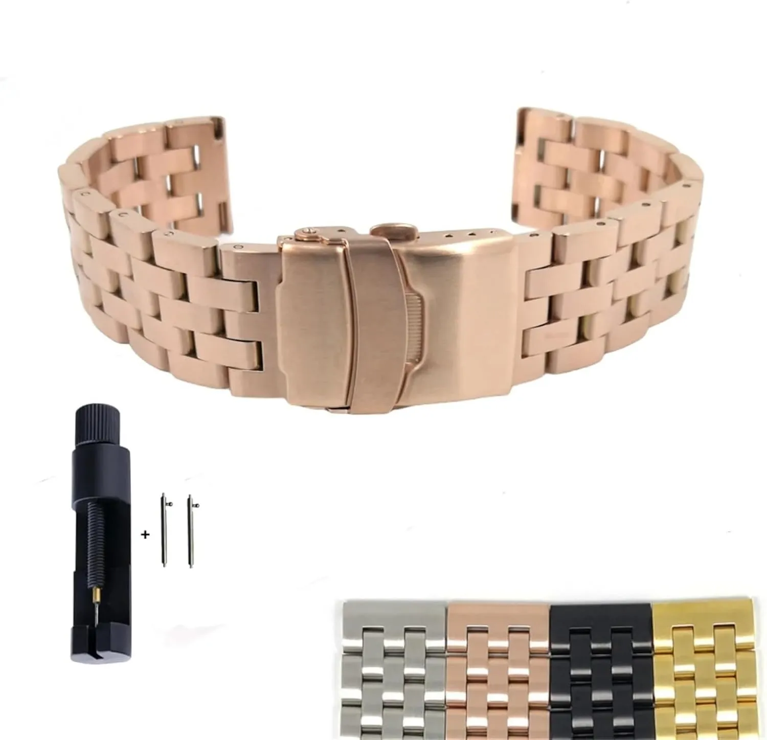 Stainless Steel Watch Band Quick Release Universal Replacement Wristband Mens Womens Bracelet Fits Traditional Watches