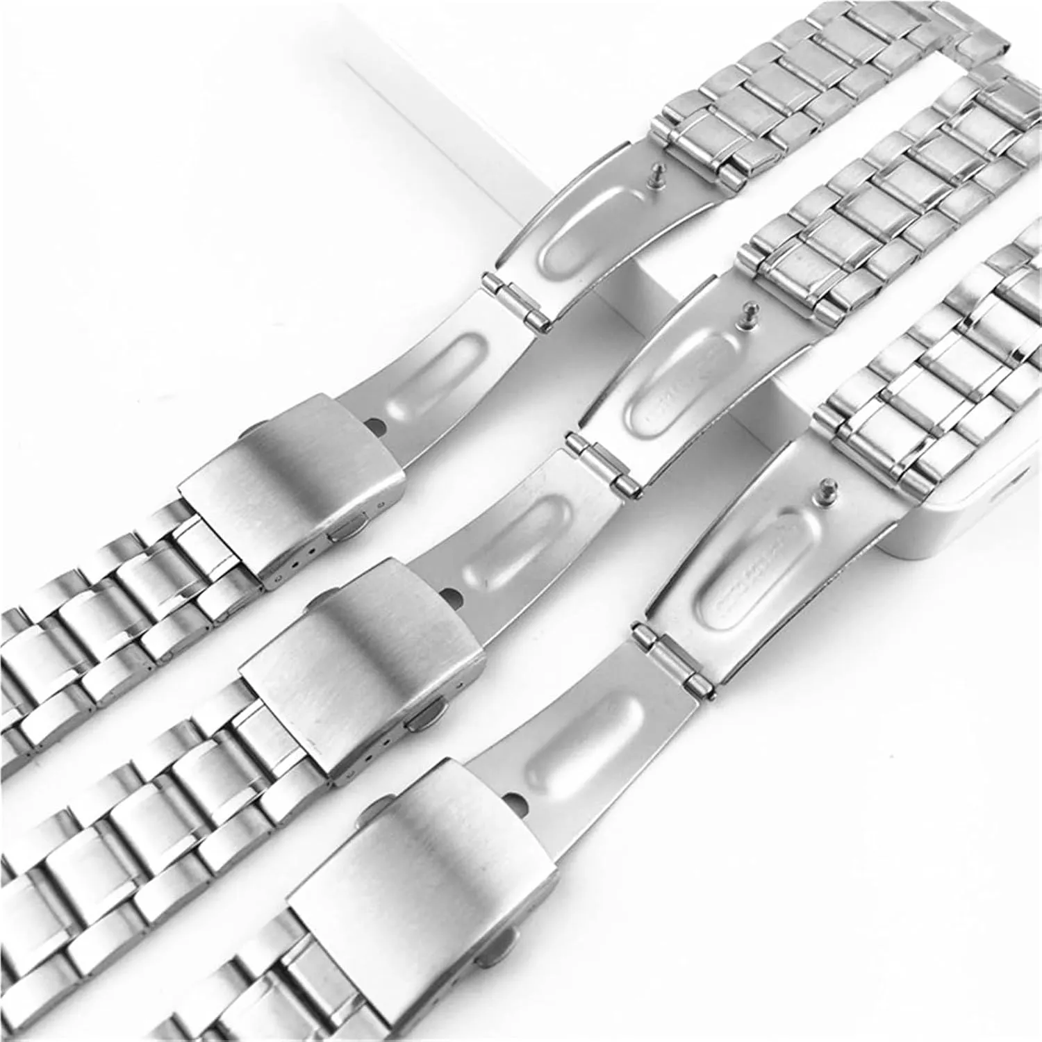 Stainless Steel Watch Band Universal Strap Women Men Strap 18mm 20mm 22mm