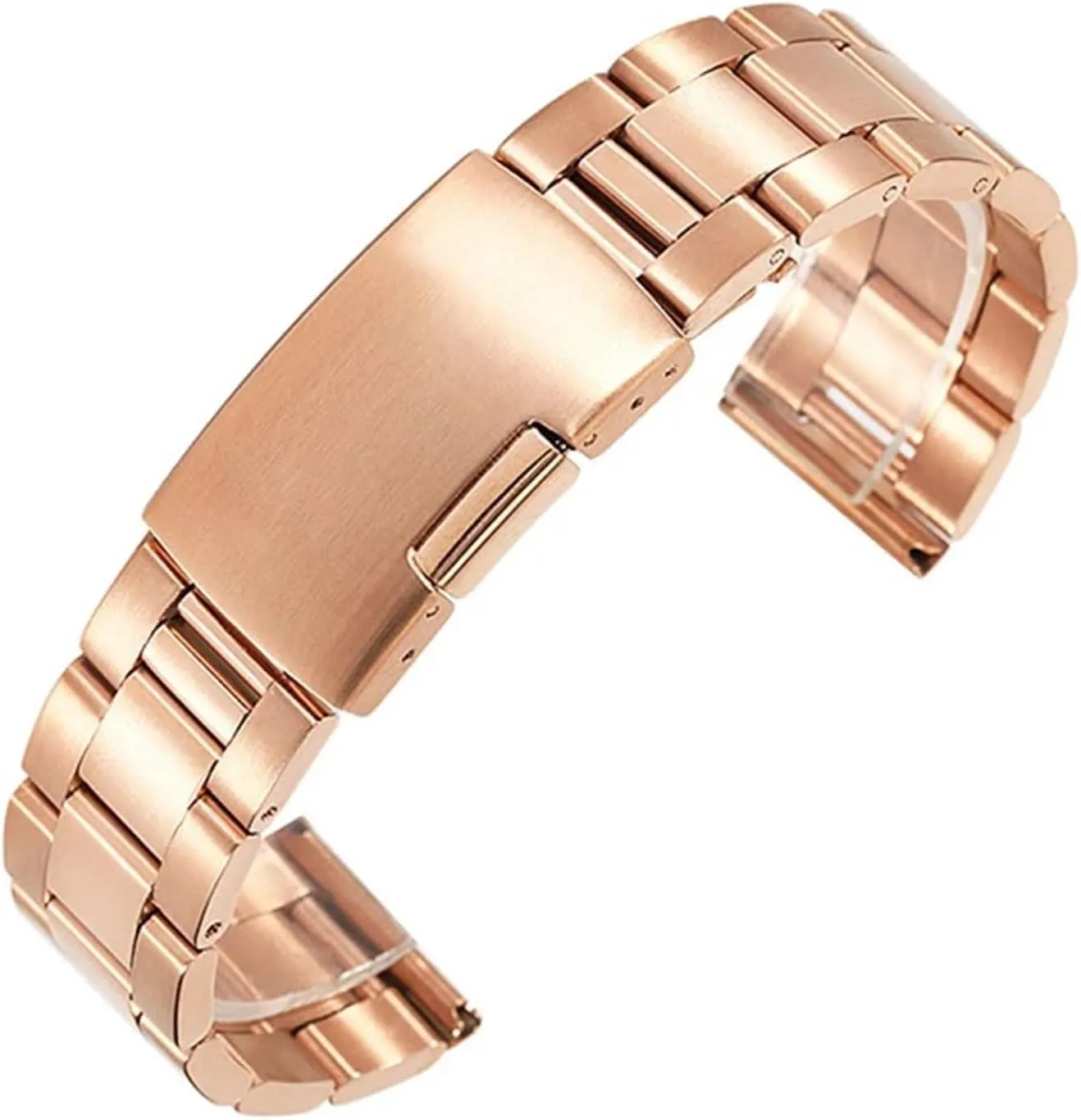 Stainless Steel Watch Strap 16mm 18mm 20mm 22mm 24mm 26mm Universal Watch Strap Accessories Gold Black Folding Buckle Watch Strap