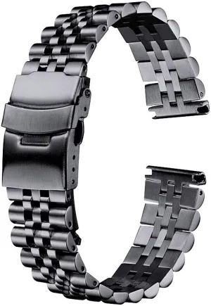 Stainless Steel Watch Strap 20mm 22mm 24mm Women Men Silver Solid Metal Watch Band Strap Accessories